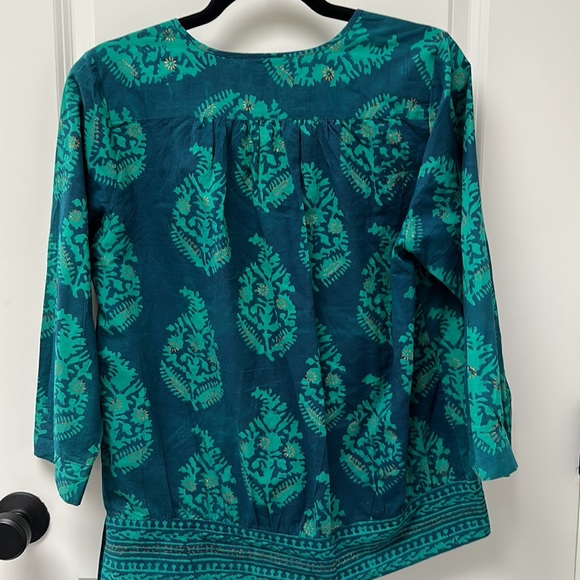 Hand block printed blouse - Picture 4 of 4
